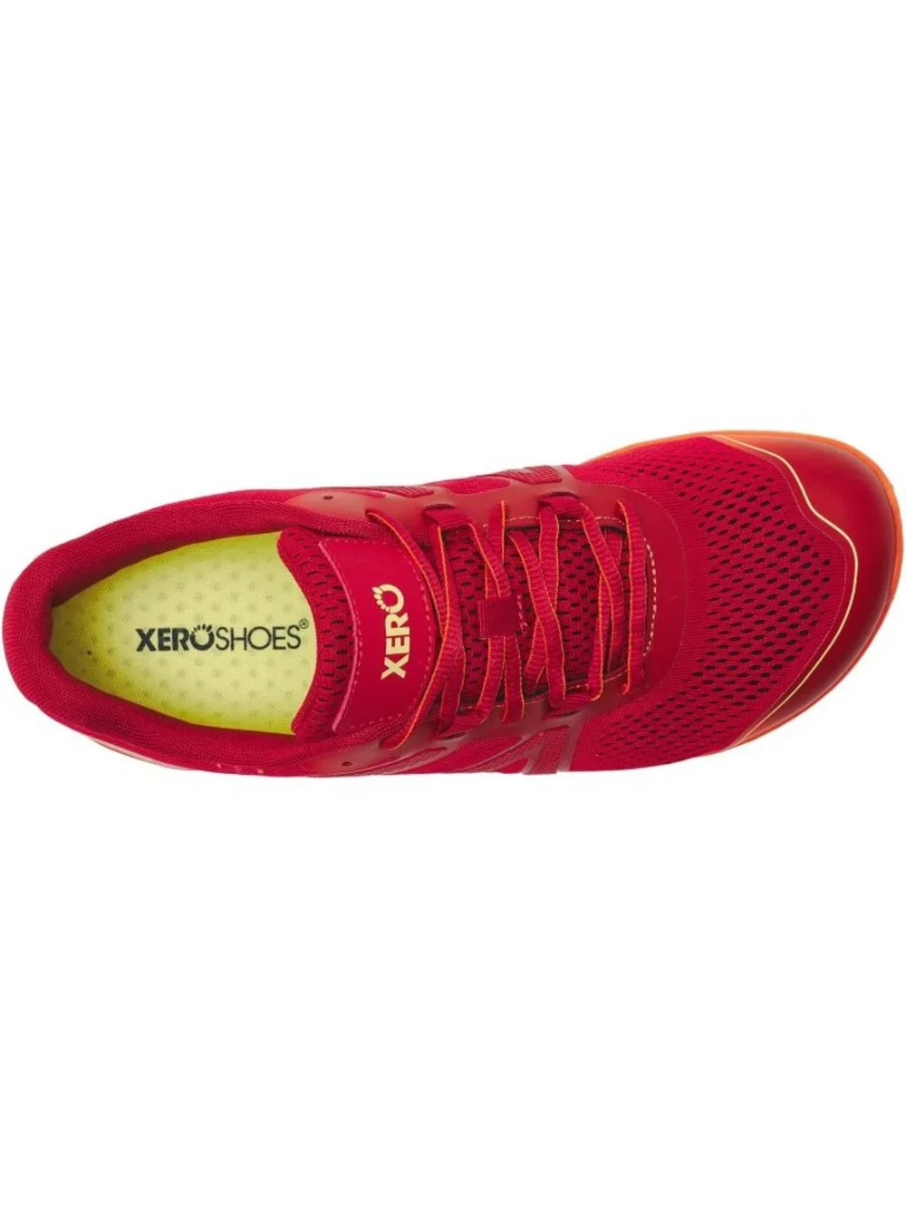 Xero Men's Red Rubber Lightweight Lace Up Running Comfortable Athletic Shoes